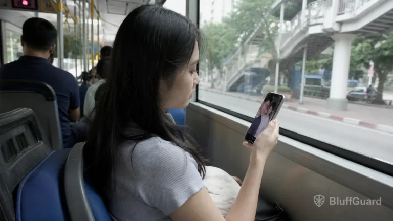 Commuter watching short dramas using mobile data