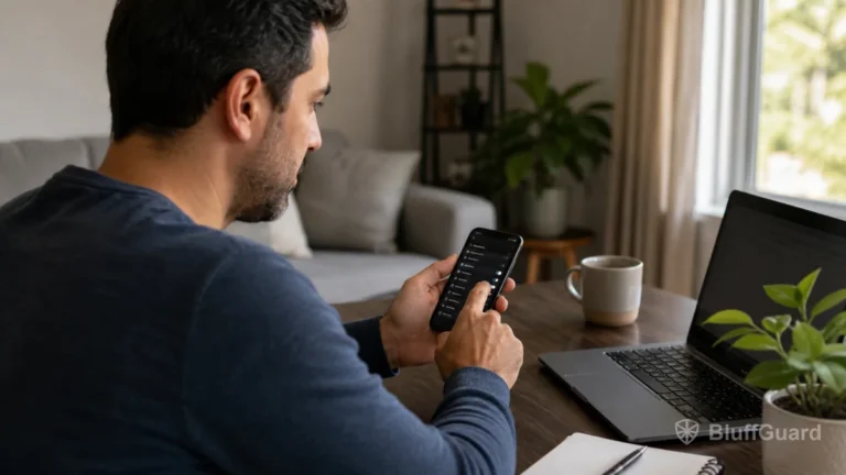 Man managing short drama account and privacy settings