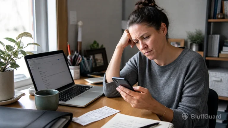 Woman troubleshooting locked episodes after payment