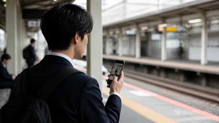 Commuter watching a rewarded ad in a short drama app